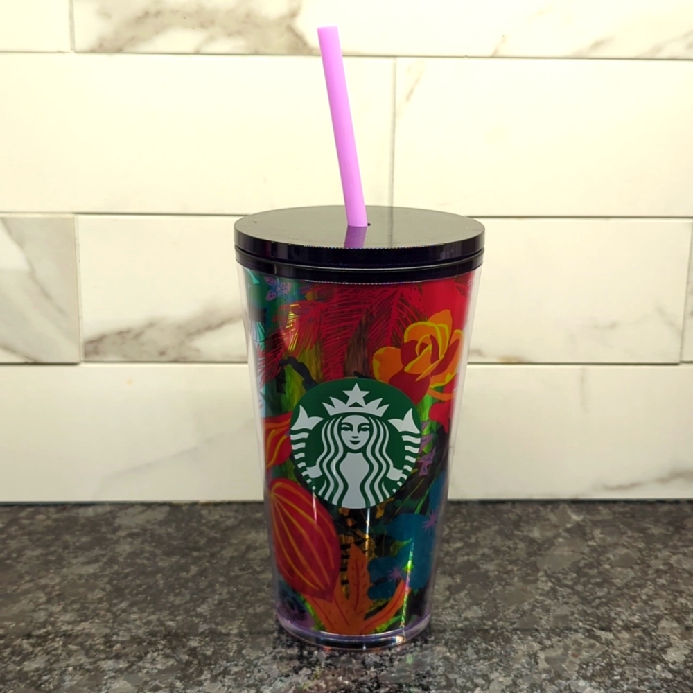 Multi color metallic Starbucks Tumbler 16 oz